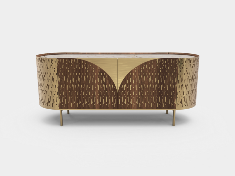 Man Cave Ideas: A Mid-Century Sideboard With an Art Deco Twist