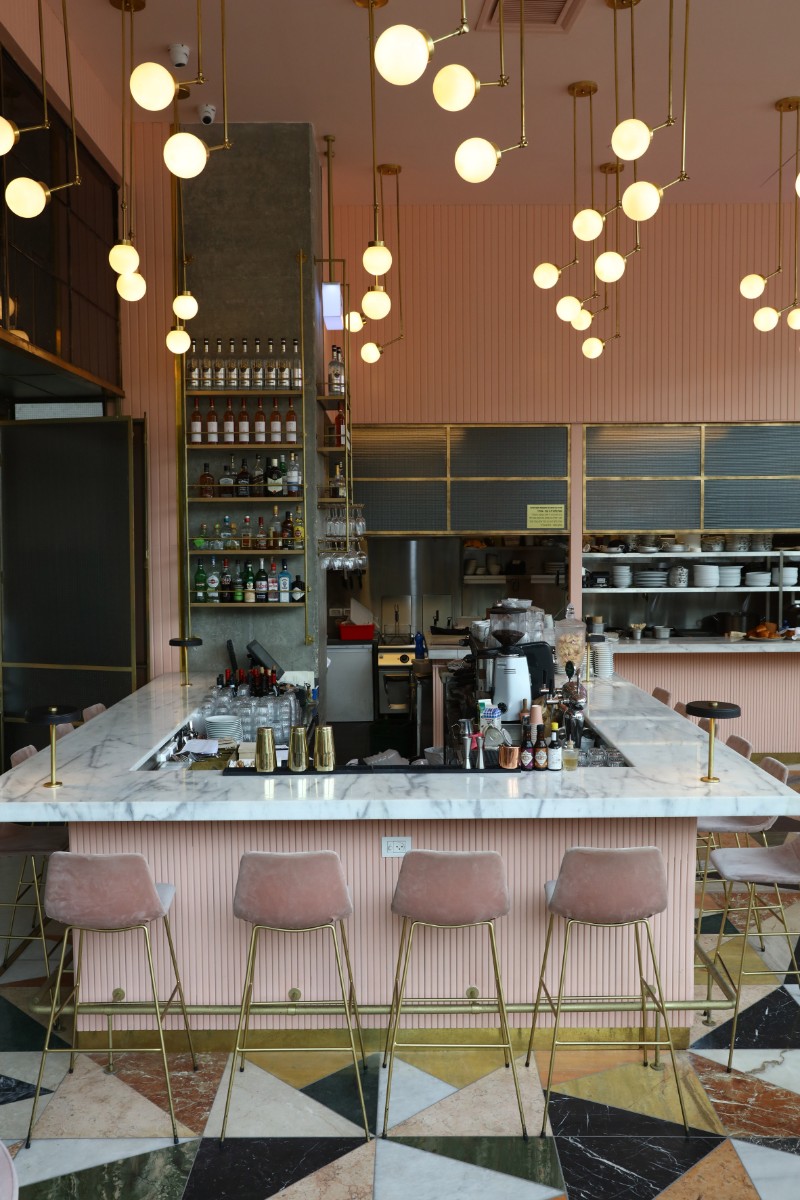 A Pale Pink Restaurant Interior Design in Sunny Tel Aviv 9