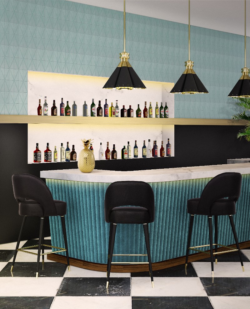modern bar chairs, bar decor, mid century bar stools, modern interior design, bar decor ideas